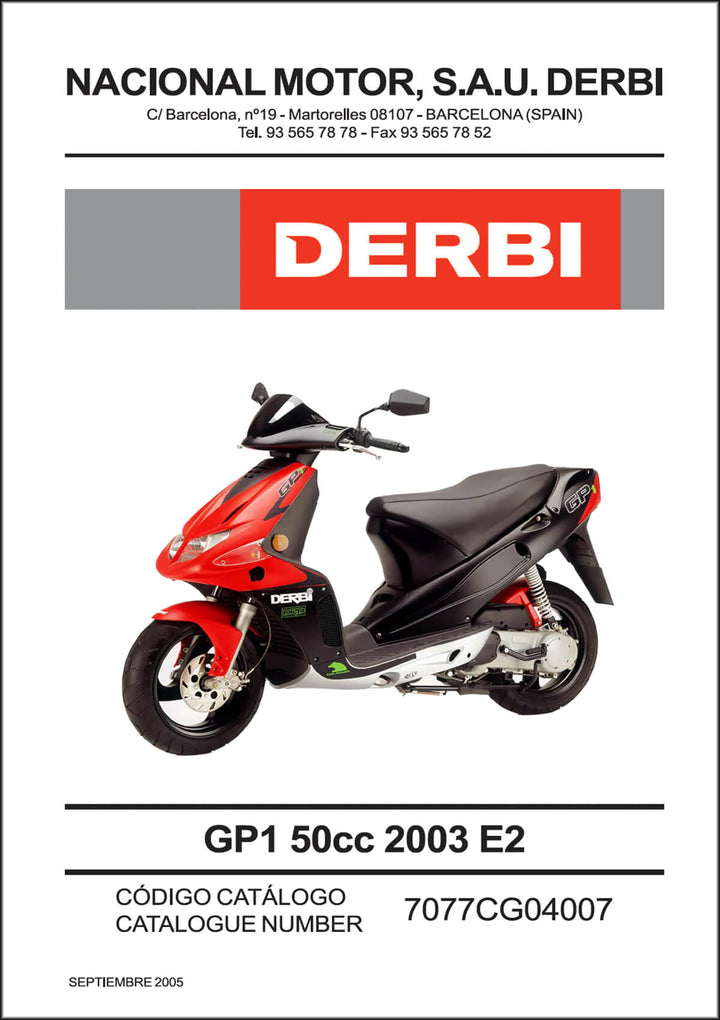 Derbi GP1 50cc 2003 E2 Ersatzteilkatalog