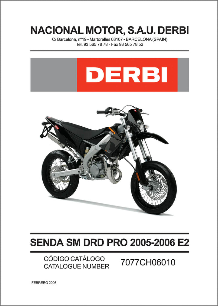 Derbi Senda SMD Pro 2005-2006 E2 Ersatzteilkatalog