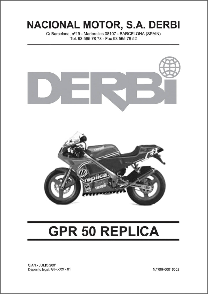Derbi GPR50 Replica Ersatzteilkatalog