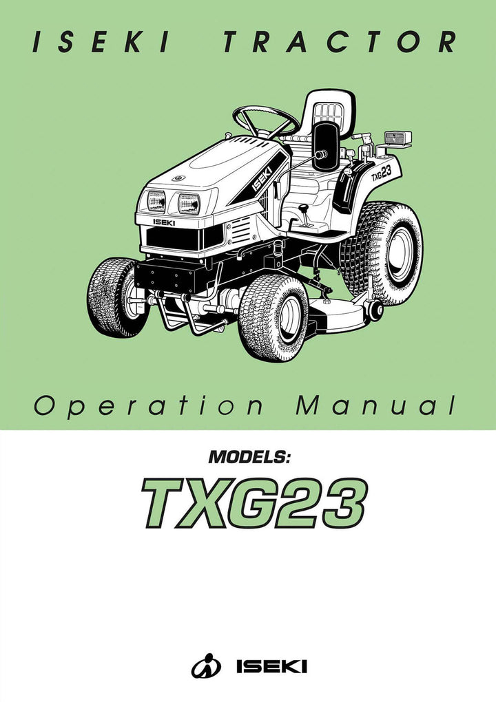 Iseki Traktor TXG23 Operators Manual