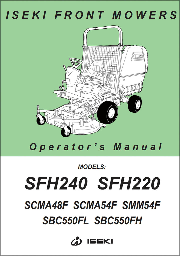 Iseki Traktor SFH 220 & SFH 240 Operators Manual