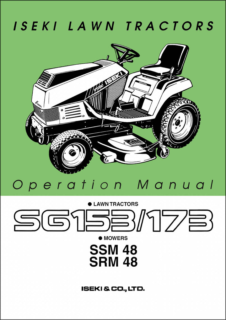 Iseki Traktor SG163 & SG173 Operators Manual