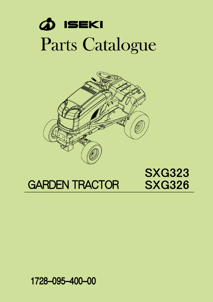 Iseki Traktor SXG323 & SXG326 Parts Catalogue