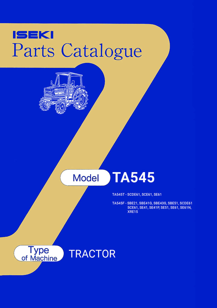 Iseki Traktor TA545 Parts Catalogue