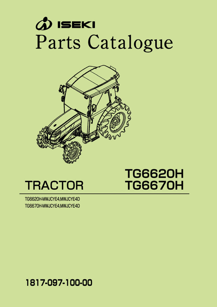 Iseki Traktor TG6620H & TG6670H Parts Catalogue
