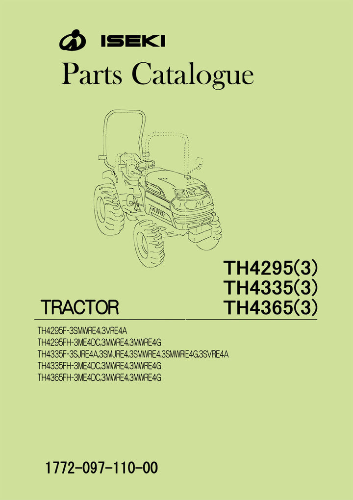 Iseki Traktor TH4259 (3) TH4335 (3) TH4365 (3) Parts Catalogue