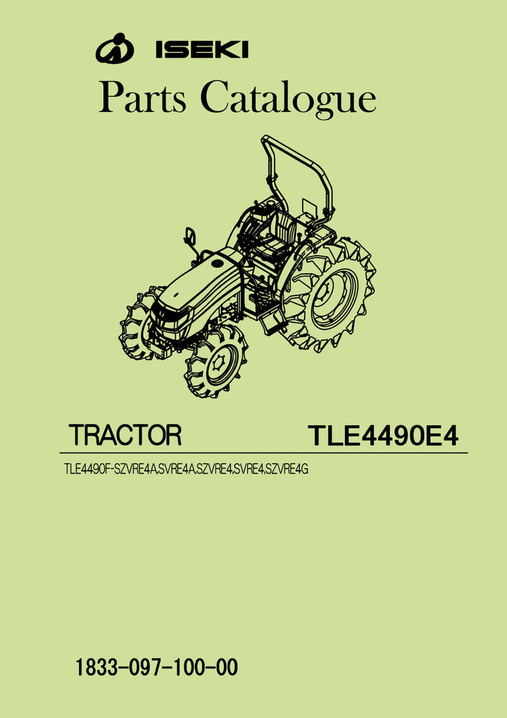Iseki Traktor TLE4490 E4 Parts Catalogue