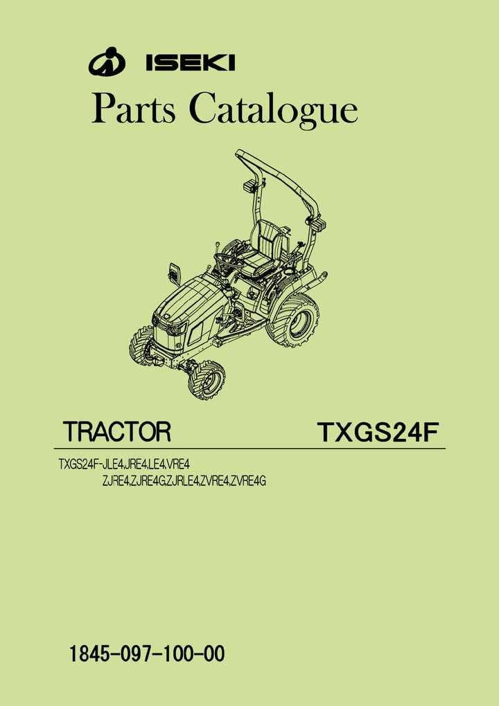 Iseki Traktor TXGS24F Parts Catalogue
