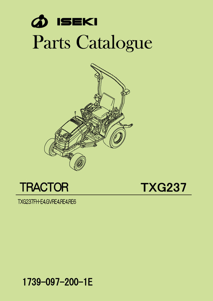 Iseki Traktor TXG237 Parts Catalogue