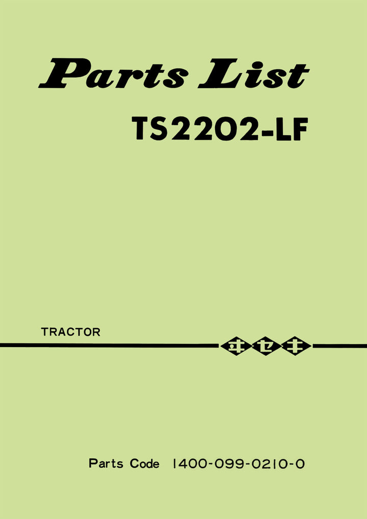Iseki Traktor TS2202-LF Parts Catalogue