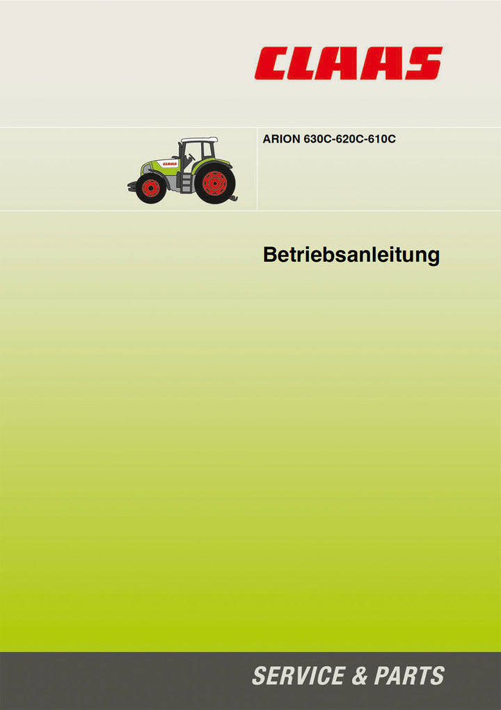 Claas Arion 610C 620C 630C Betriebsanleitung