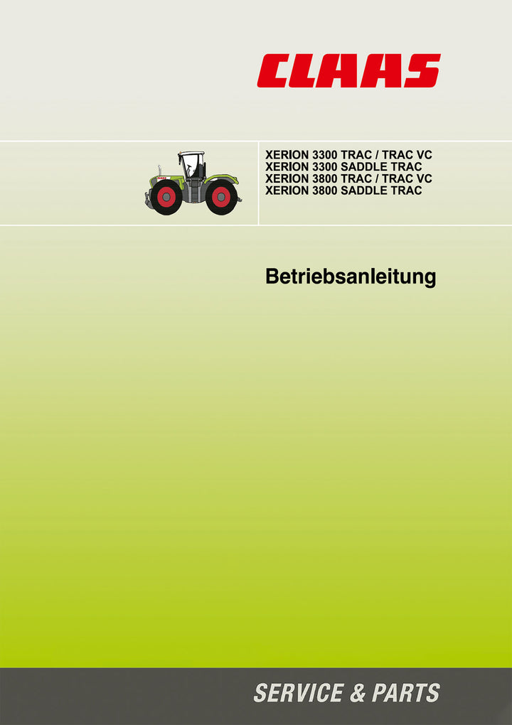 Claas Xerion 3300 und 3800 Betriebsanleitung