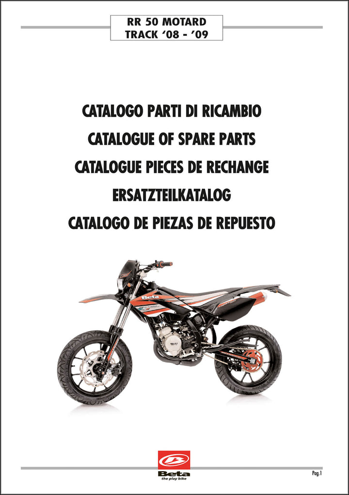 Beta RR 50 Motard Track 2008-2009 Ersatzteilkatalog