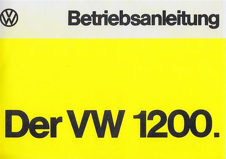 VW 1200 Betriebsanleitung, Buchcover