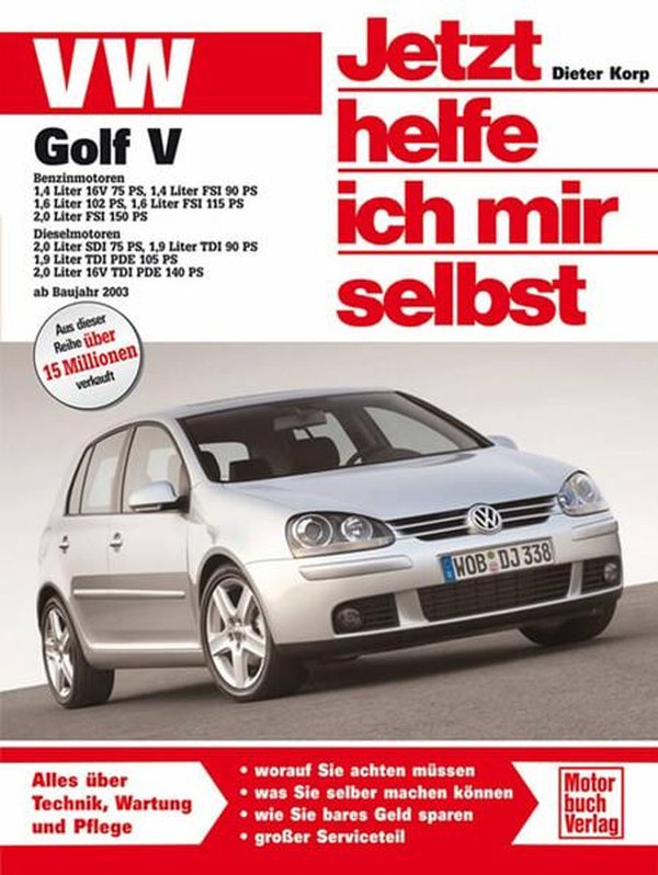 VW Golf V Reparaturbuch - gedrucktes Buch zum Bestpreis! - verwuester.net
