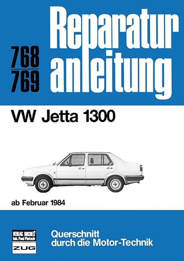 VW Jetta 1300 ab Februar 1984 - Reparaturbuch, Buchcover