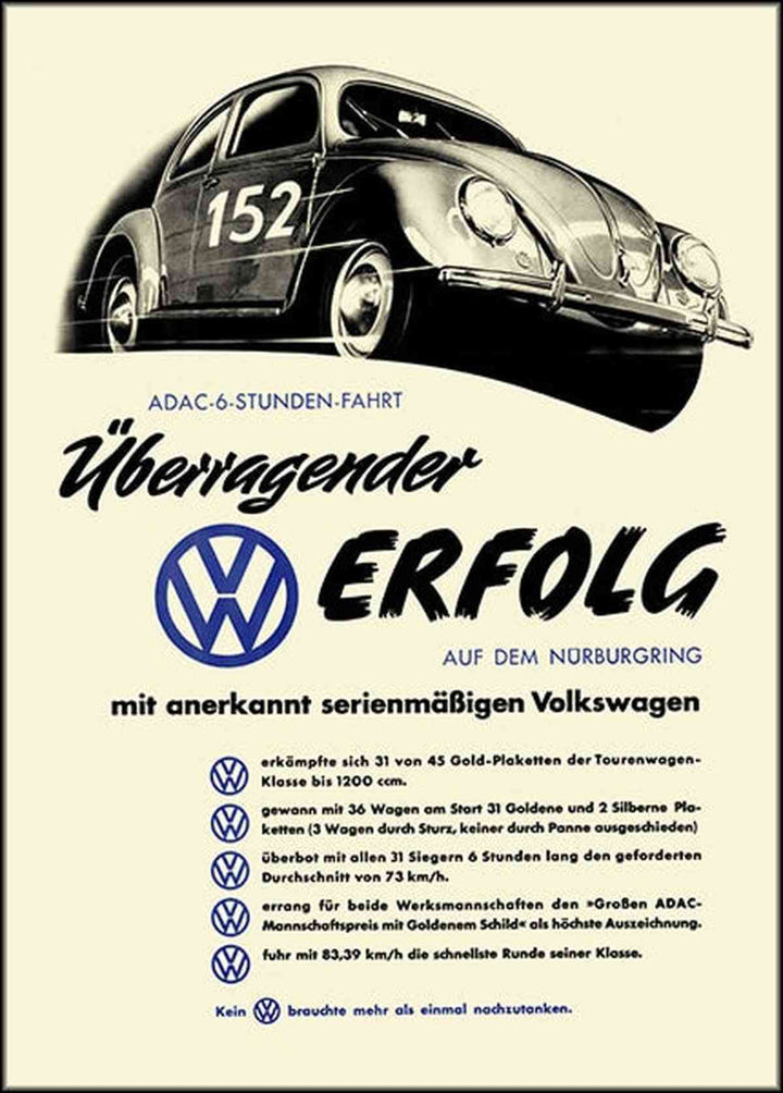 VW Käfer Erfolge Poster, Poster-Motiv