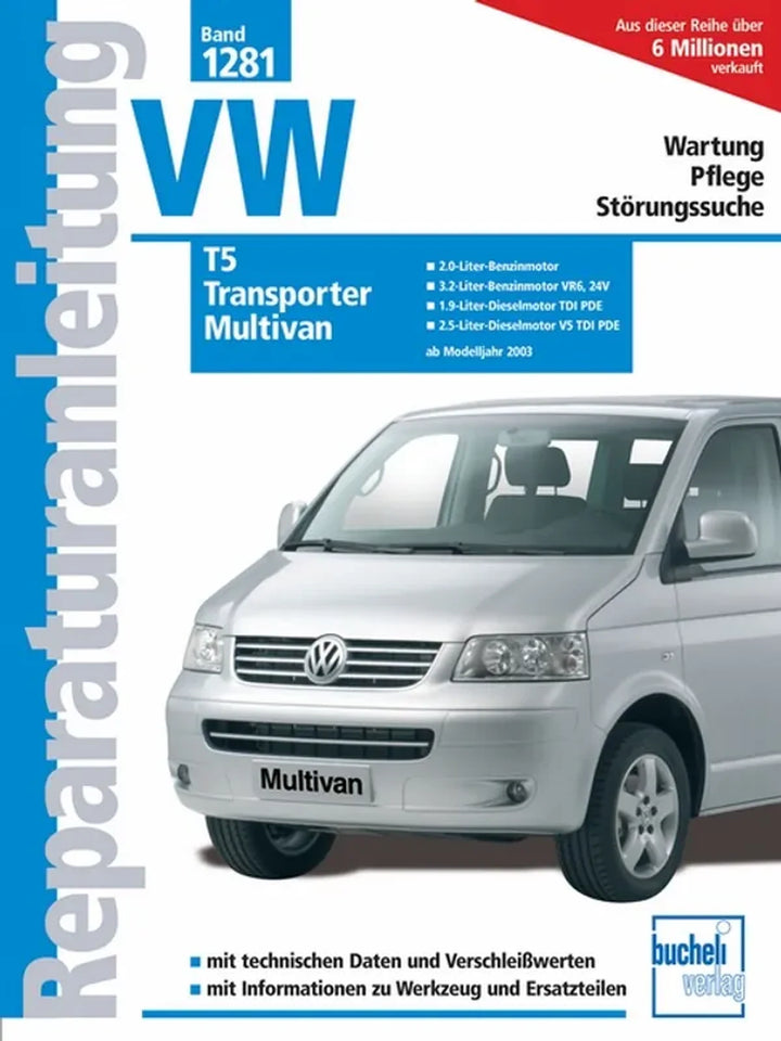 VW Bus T5 Reparaturanleitung und Werkstatthandbuch 2003 - gedrucktes Buch zum Bestpreis! - verwuester.net