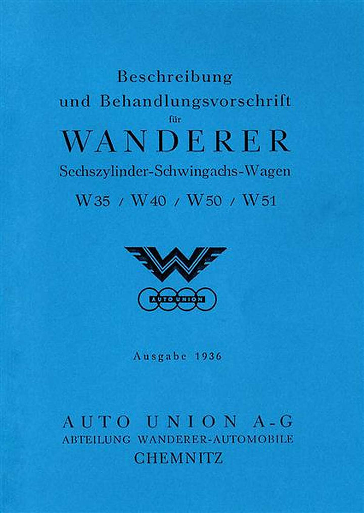 Wanderer W 35 /W 40 /W 50 /W 51 Betriebsanleitung, Buchcover