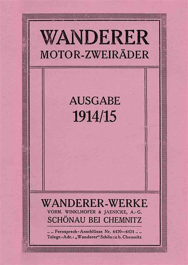 Wanderer 2 PS und 4 PS Betriebsanleitung, Buchcover