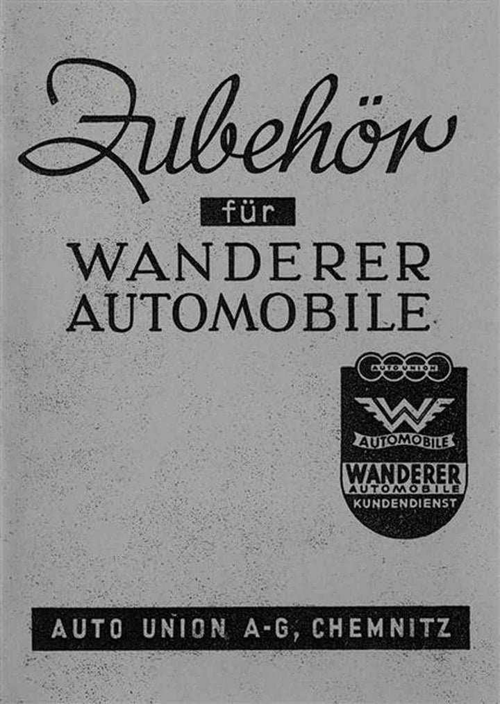Wanderer Automobil Zubehörliste, Buchcover