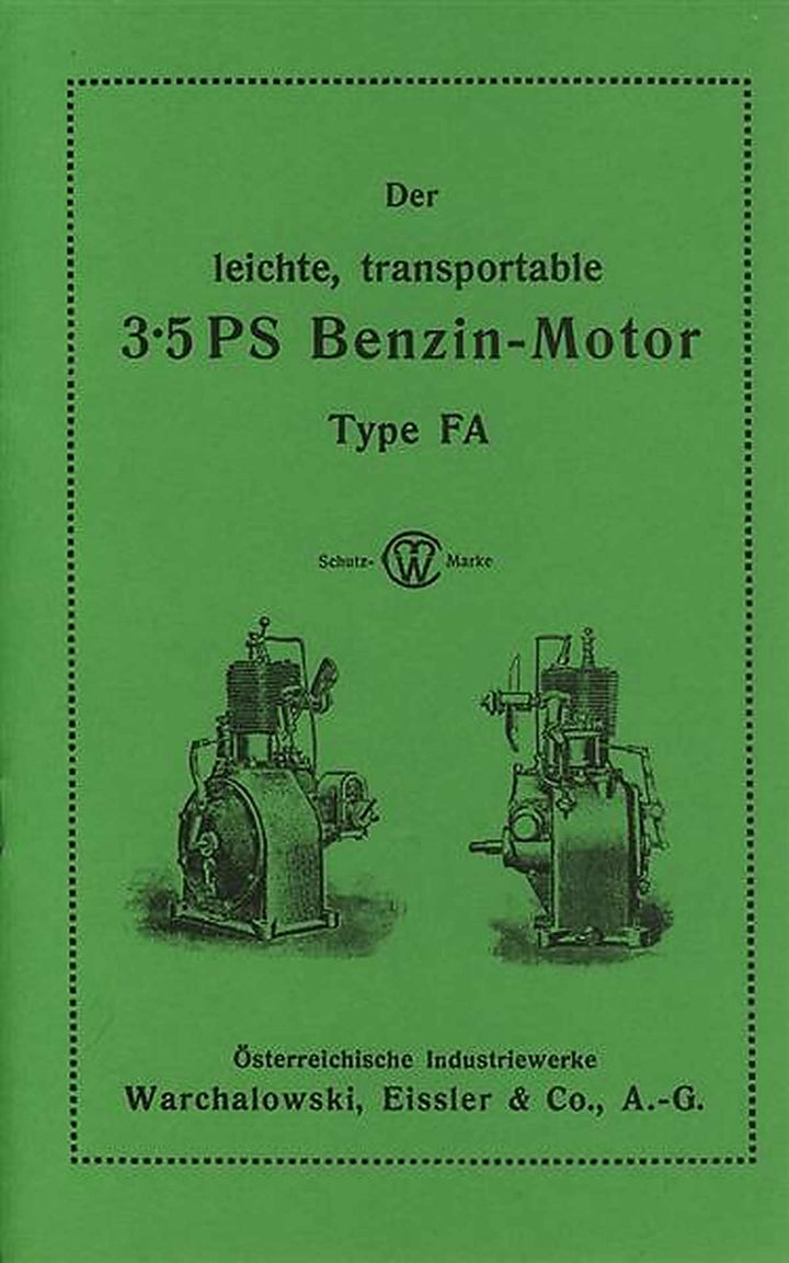 Warchalowski FA Betriebsanleitung und Ersatzteilkatalog, Buchcover