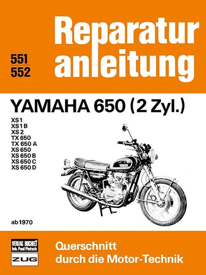 Yamaha 650 (2 Zyl.) ab 1970 - Reparaturbuch, Buchcover