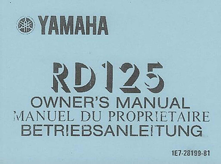 Yamaha RD 125, Betriebsanleitung, Buchcover