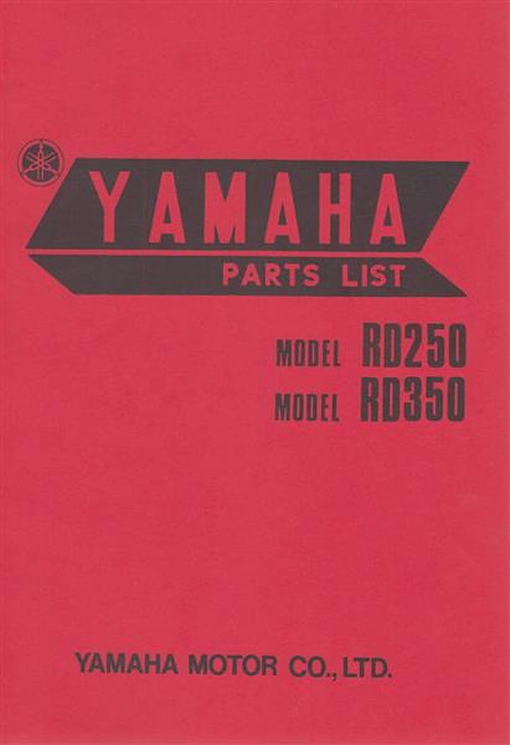 Yamaha RD 250, RD 350 (Europa), Parts list, Buchcover