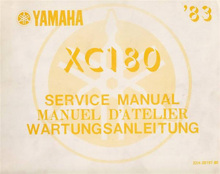 Yamaha XC180 Motorroller Wartungsanleitung, Buchcover