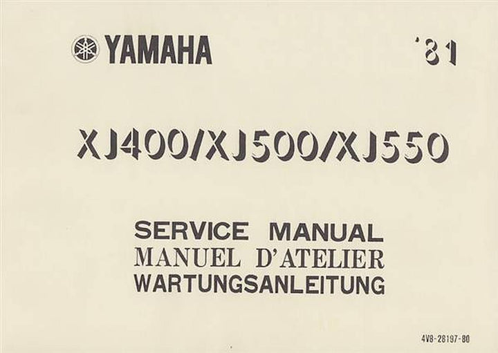 Yamaha XJ 400/ XJ 500/ XJ 550, Wartungsanleitung, Buchcover