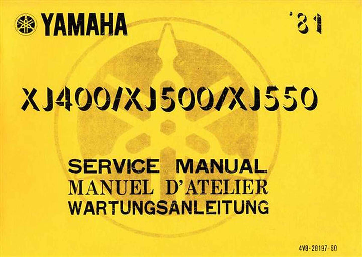 Yamaha XJ400 XJ500 XJ550 Reparaturanleitung, Buchcover