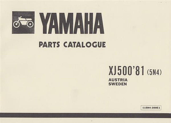 Yamaha XJ 500, Parts Catalogue, Buchcover