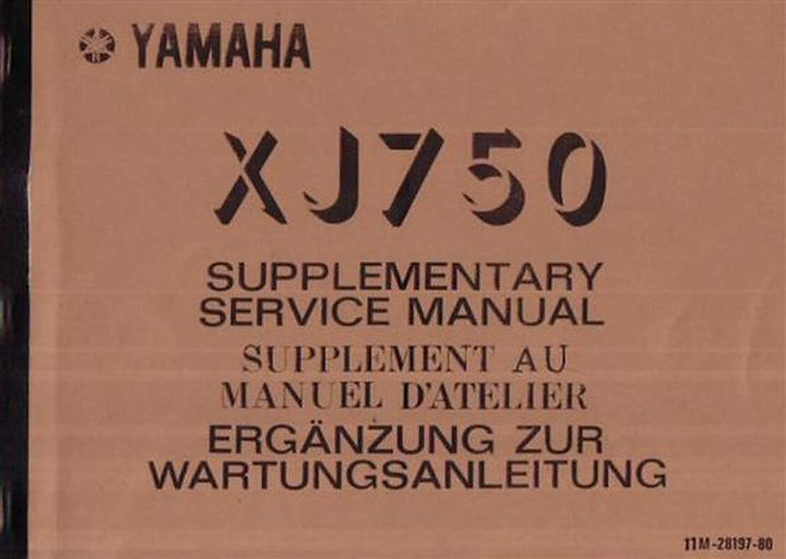 Yamaha XJ750 Reparaturanleitung, Buchcover