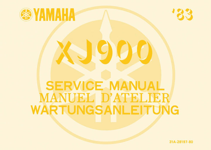 Yamaha XJ900 Reparaturanleitung, Buchcover