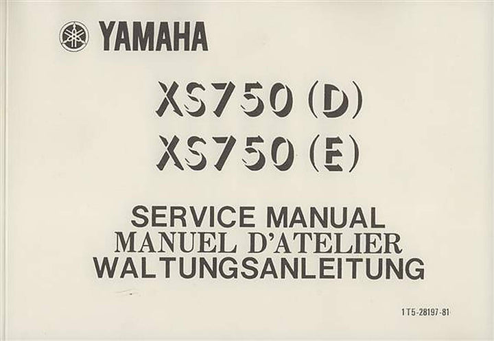 Yamaha XS 750 D/E, Reparaturanleitung, Buchcover