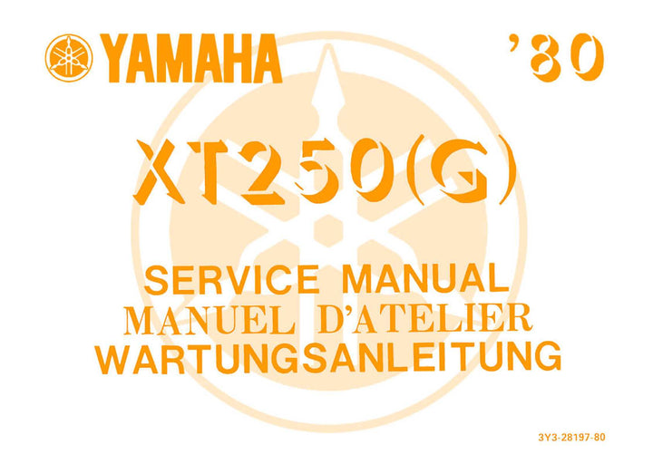 Yamaha XT250G Reparaturanleitung, Buchcover