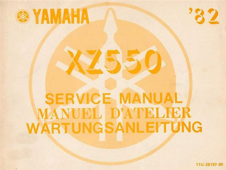 Yamaha XZ550 Reparaturanleitung, Buchcover