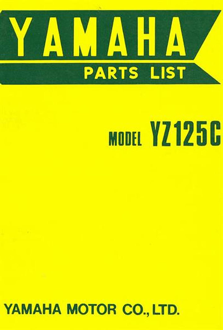 Yamaha YZ125 C Parts List, Buchcover