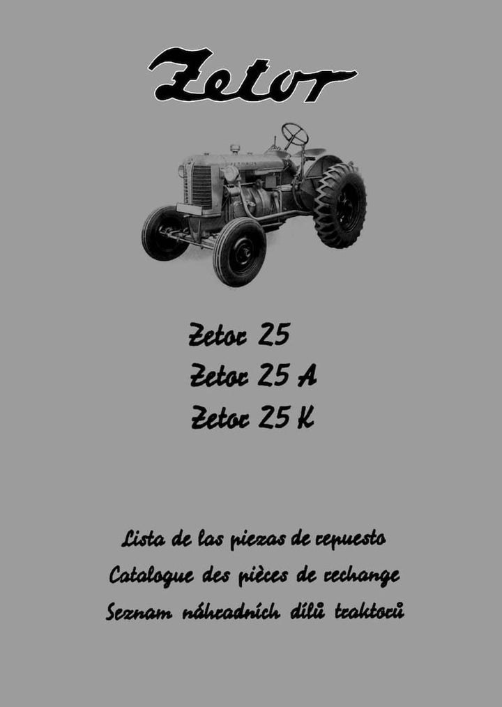 Zetor 25, 25A, 25K Piezas de repuesto, Buchcover