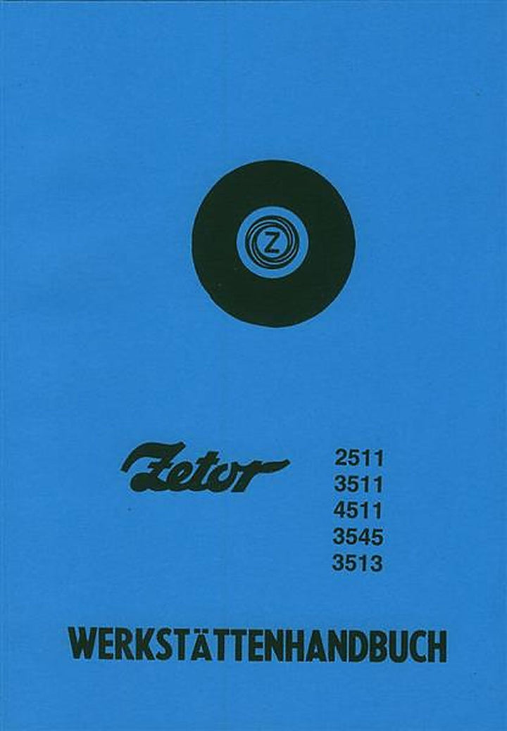 Zetor 2511, 3511, 4511, 3545, 3513 Werkstättenhandbuch, Buchcover