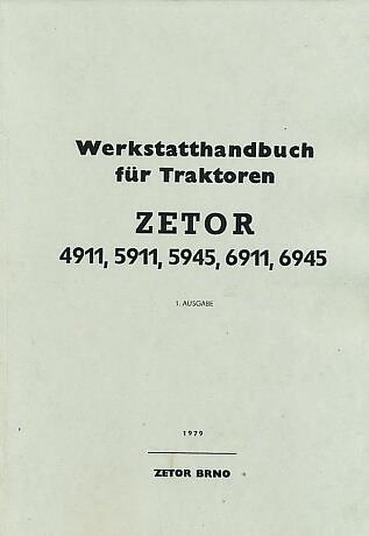 Zetor 4911, 5911, 5945, 6911, 6945 Werkstatthandbuch, Buchcover