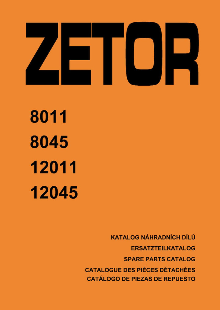 Zetor 8011, 8045, 12011, 12045 Ersatzteilkatalog, Buchcover