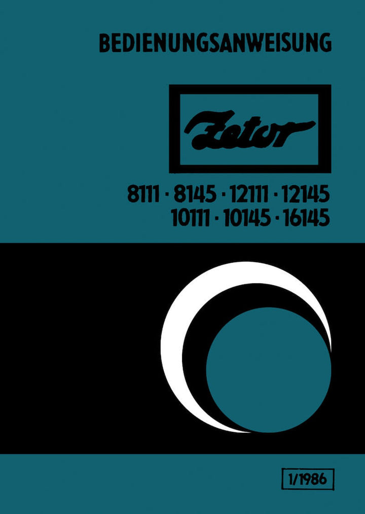 Zetor 8111, 8145, 12111, 12145, 10111, 10145, 16145 Betriebsanleitung, Buchcover