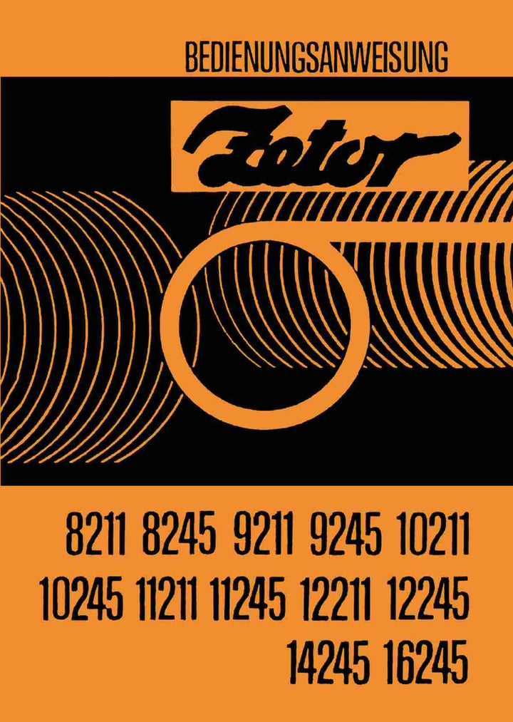 Zetor 8211, 8245, 9211, 9245, 10211, 10245, 11211, 11245 - 16245 Betriebsanleitung, Buchcover