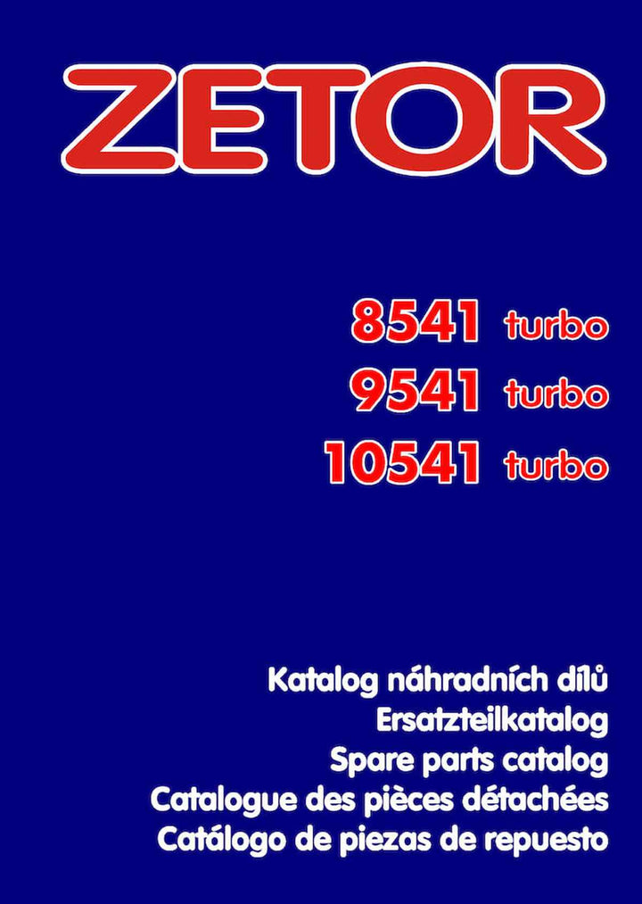 Zetor 8541 9541 10541 Turbo Ersatzteilkatalog, Buchcover
