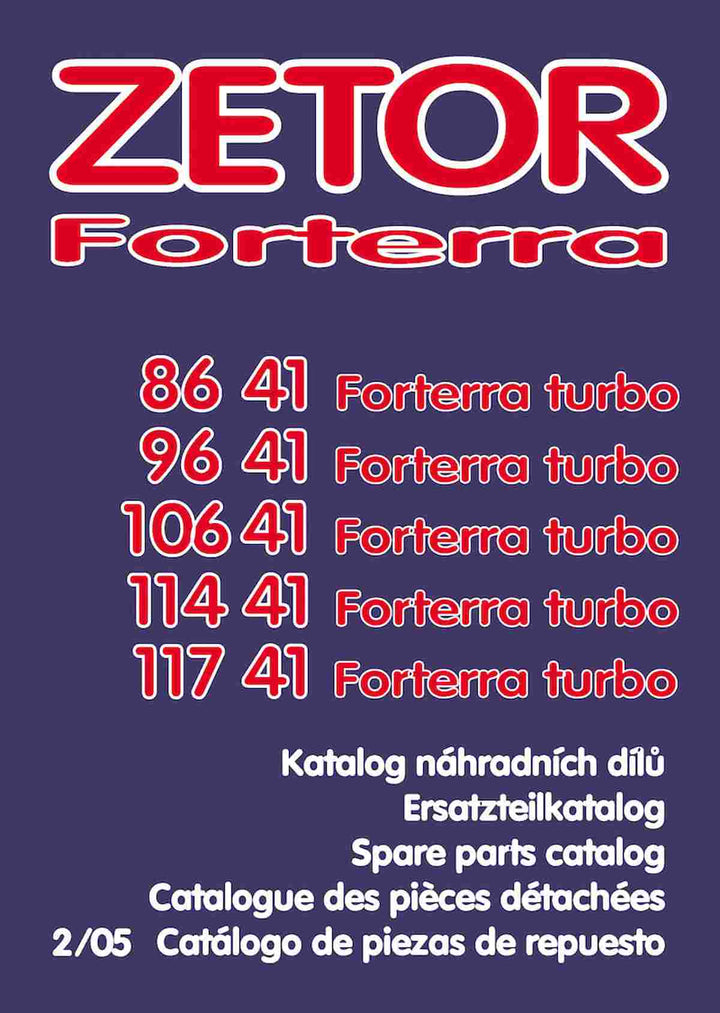 Zetor 8641, 9641, 10641, 11441, 11741 Forterra Turbo Ersatzteilkatalog, Buchcover