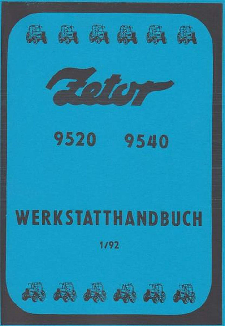 Zetor 9520, 9540 Werkstatthandbuch, Buchcover