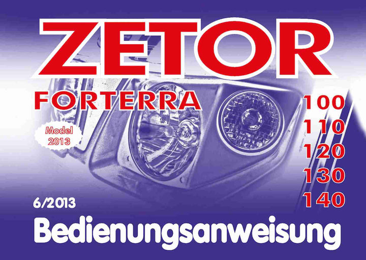 Zetor Forterra 100, 110, 120, 130, 140 Bedienungsanweisung, Buchcover