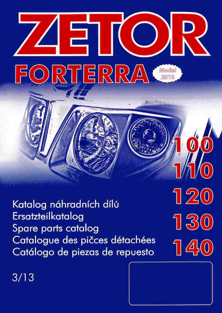 Zetor Forterra 100, 110, 120, 130, 140 Ersatzteilkatalog, Buchcover